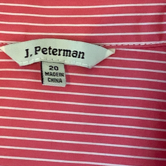 J. PETERMAN WOMENS 1950'S TIE FRONT BLOUSE STRIPED BUTTON DOWN - Picture 6 of 10